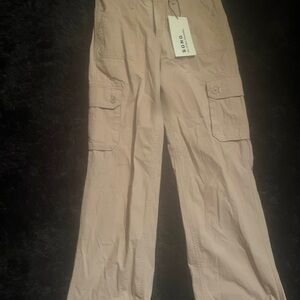 Beige Cargo Pants for Women- Lightweight